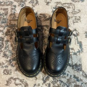 Dr Martens Women’s Mary Janes Size 9 Black Buckle Up Shoes